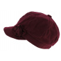 Dahlia Wool Newsboy Cap Burgundy - Traclet