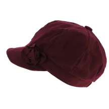 Casquette Gavroche Dahlia Laine Bordeaux - Traclet Reference : 1821 | Chapellerie Traclet