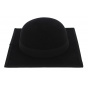 Stanford Square Wool Felt Hat Black - Traclet