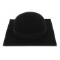 Stanford Square Hat Black Wool Felt - Traclet