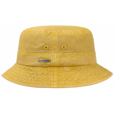 Dyed Cotton Washed Mustard Bucket Hat - Stetson Reference: 2514 | Traclet Hat Shop