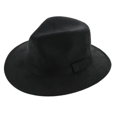 Chapeau Traveller Creek Style Cuir Noir - Aussie Apparel Reference : 7691 | Chapellerie Traclet