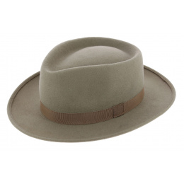 Auvergnat Style Hat Wool Felt Beige - Traclet