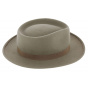 Auvergnat Style Hat Wool Felt Beige - Traclet