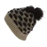 Bonnet Ampezzo Revers & Pompon Laine Beige - Traclet Reference : 4075 | Chapellerie Traclet