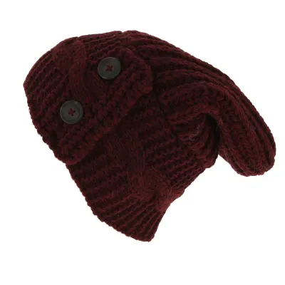 Thorens Oversize Beanie Wool & Acrylic Burgundy - Traclet Reference: 5673 | Traclet Hat Shop
