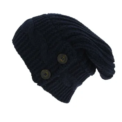Thorens Oversized Wool & Acrylic Blue Beanie - Traclet Reference: 3836 | Traclet Hat Shop