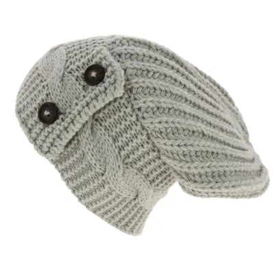 Oversized Thorens Beanie Wool & Acrylic Beige - Traclet Reference: 6171 | Traclet Hat Shop