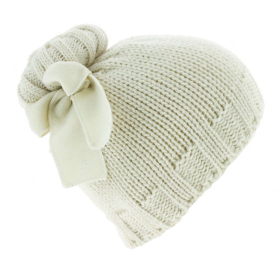 Alcina Wool & Acrylic Beanie Ecru - Traclet