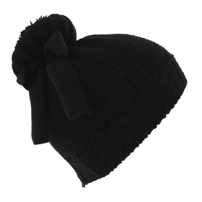 Alcina Wool & Acrylic Black Beanie - Traclet Reference: 5925 | Traclet Hat Shop