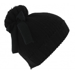 Alcina Wool & Acrylic Black Beanie - Traclet