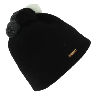 Ladybird Black Wool Pom-Pom Beanie - Traclet Reference: 7705