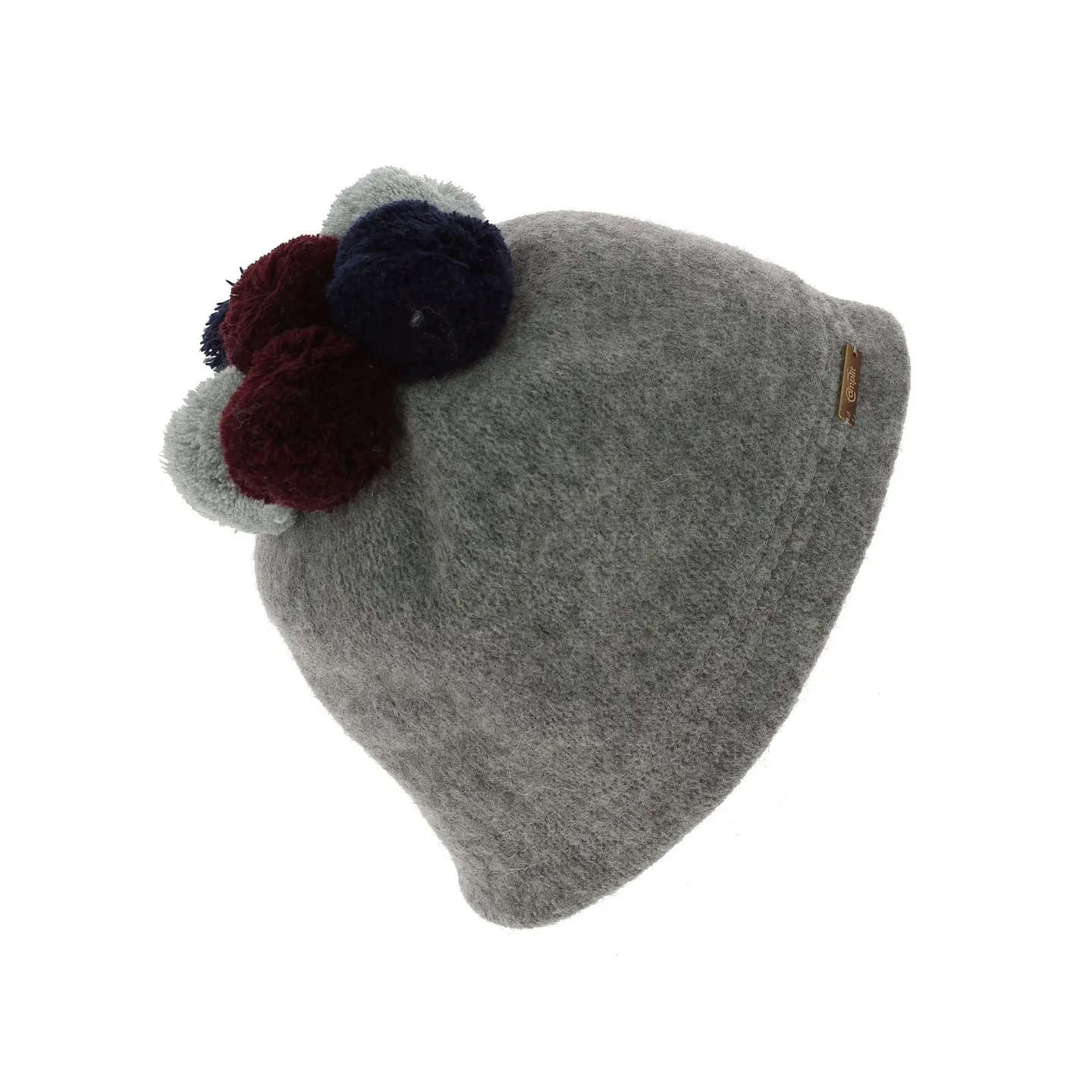 Bonnet Pompons Ladybird Laine Gris - Traclet Reference : 7706 | Chapellerie Traclet