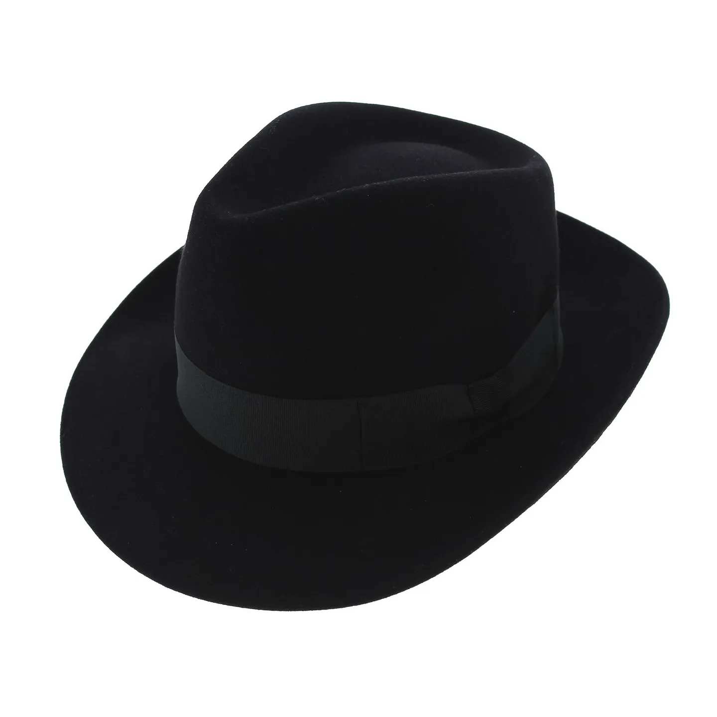 Curzio Black Fur Felt Fedora Hat - Traclet Reference: 7711 | Traclet Hatters