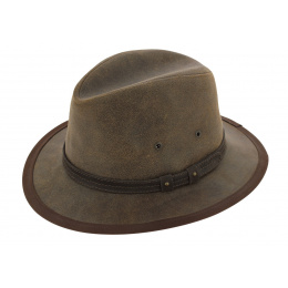 Leather traveller hat