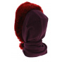 Shae Scarf / Hood in Plum Fleece & Faux Fur - Traclet