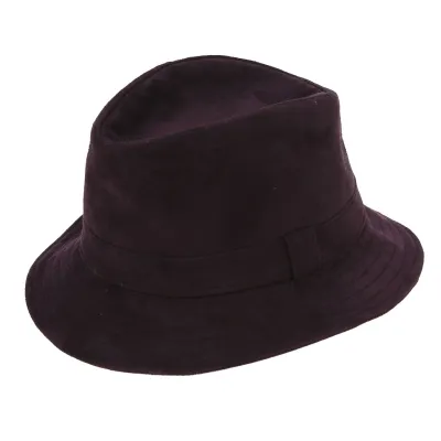 Plum Renna Leather Traveller Hat - Traclet Reference: 7733 | Traclet Hat Shop