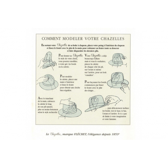 Le Chazelles Fedora Hat in Anthracite Fur Felt - Fléchet Le Chazelles Fedora Hat in Anthracite Fur Felt - Fléchet