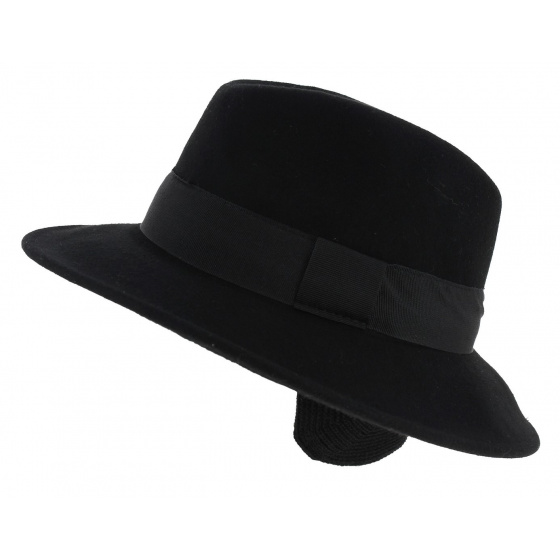 Foldable & Waterproof Earflap Hat Black - Traclet