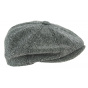 8-Panel Bolton Herringbone Wool Cap Gray - Traclet