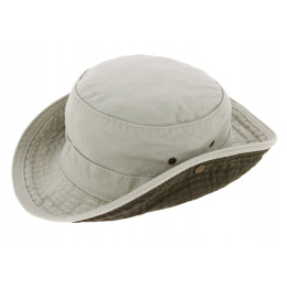 Children's Adventurer Bucket Hat UPF50+ Ecru Cotton - Traclet