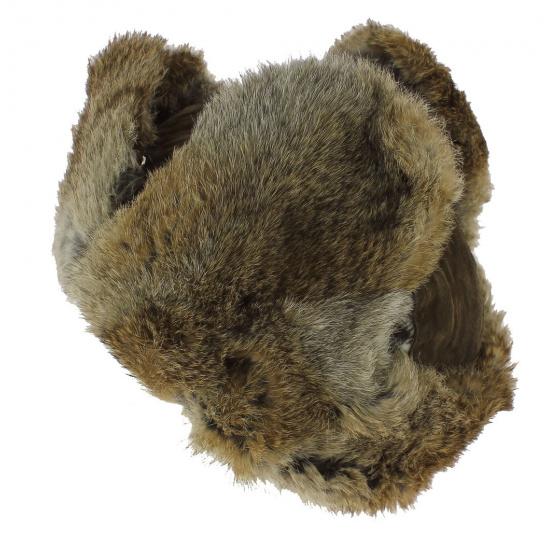 Bathurst Ushanka Leather & Rabbit Brown - Traclet