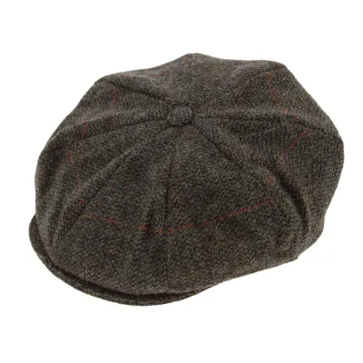 Casquette irlandaise Octagon- Hanna Hats-Traclet-Marron Reference : 7367 | Chapellerie Traclet
