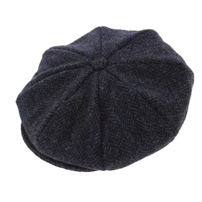 casquette irlandaise chevron bleu foncé - made in Irlande