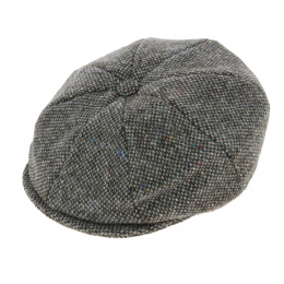 Irish Cap Foxford Grey Tweed Wool - Hanna Hats
