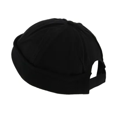 Bonnet Docker Drac Coton Noir - Traclet Reference : 7458 | Chapellerie Traclet