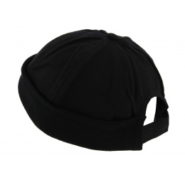 Drac Cotton Docker Beanie Black - Traclet
