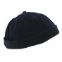 Navy Cotton Drac Docker Beanie - Traclet