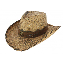 Cowboy Hat Shot The Sheriff Natural Straw - Traclet