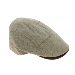 Daffy Zigzag Natural Flat Cap