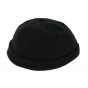 miki black cotton beanie - breton beanie