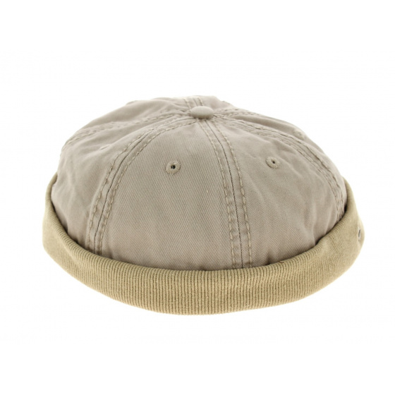 James Beige cotton miki beanie