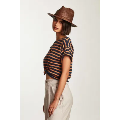 Chapeau Traveller Lera Paille Bronze - Brixton Reference : 6768 | Chapellerie Traclet