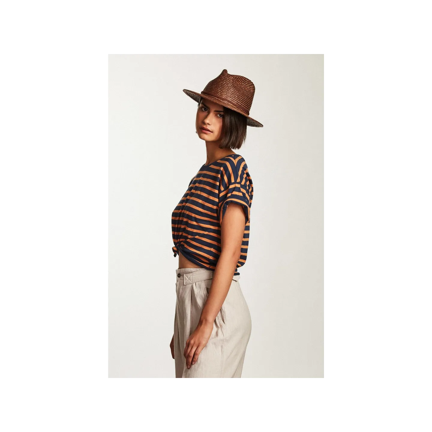 Chapeau Traveller Lera Paille Bronze - Brixton Reference : 6768 | Chapellerie Traclet
