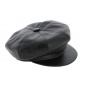 Black leather gavroche cap