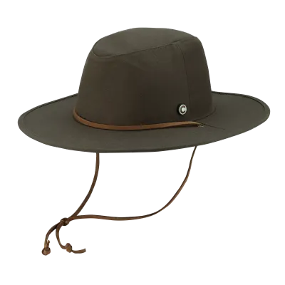 The Wayfarer Cotton Traveller Hat Olive - Coal Reference: 7803 | Traclet Hat Shop