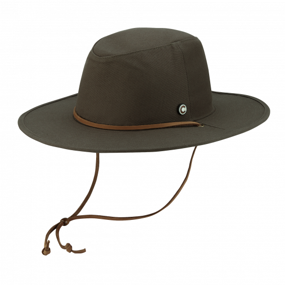 The Wayfarer Cotton Traveller Hat Olive - Coal
