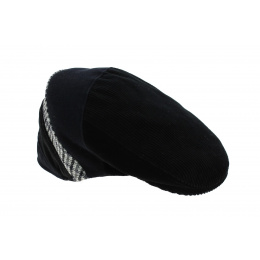 Black velvet Dalena flat cap