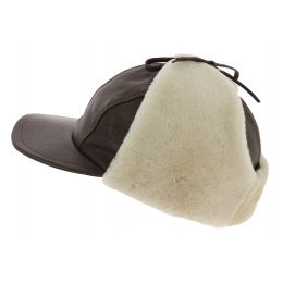 Leather & Lamb Adventurer Cap / Ushanka Brown - Traclet