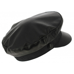 Casquette Marin Stewart Cuir Rouge - Traclet