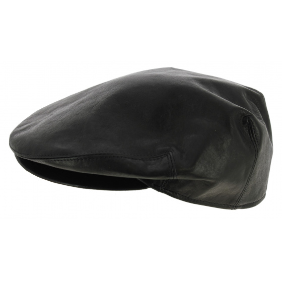Southland Flat Cap Black Leather - Traclet