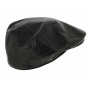 Southland Black Leather Flat Cap - Traclet