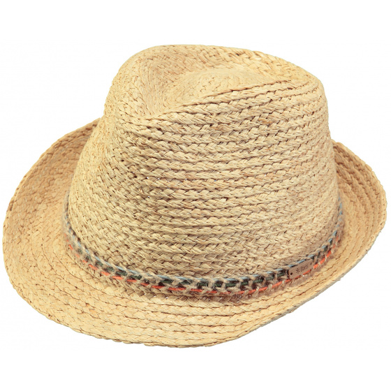 Natural Straw Trilby Hat Taco - Barts