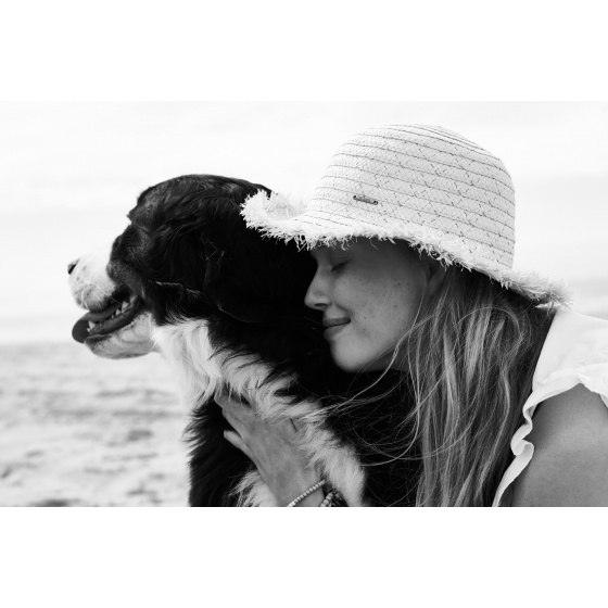 Ermine cloche hat