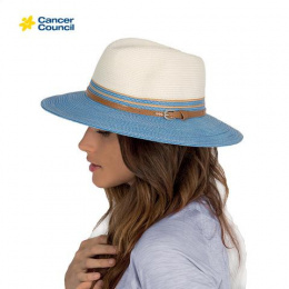 Two-Tone White / Coral Traveller Hat - Rigon Headwear