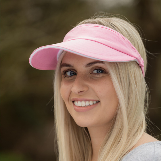 Simple Cotton Visor - Pink